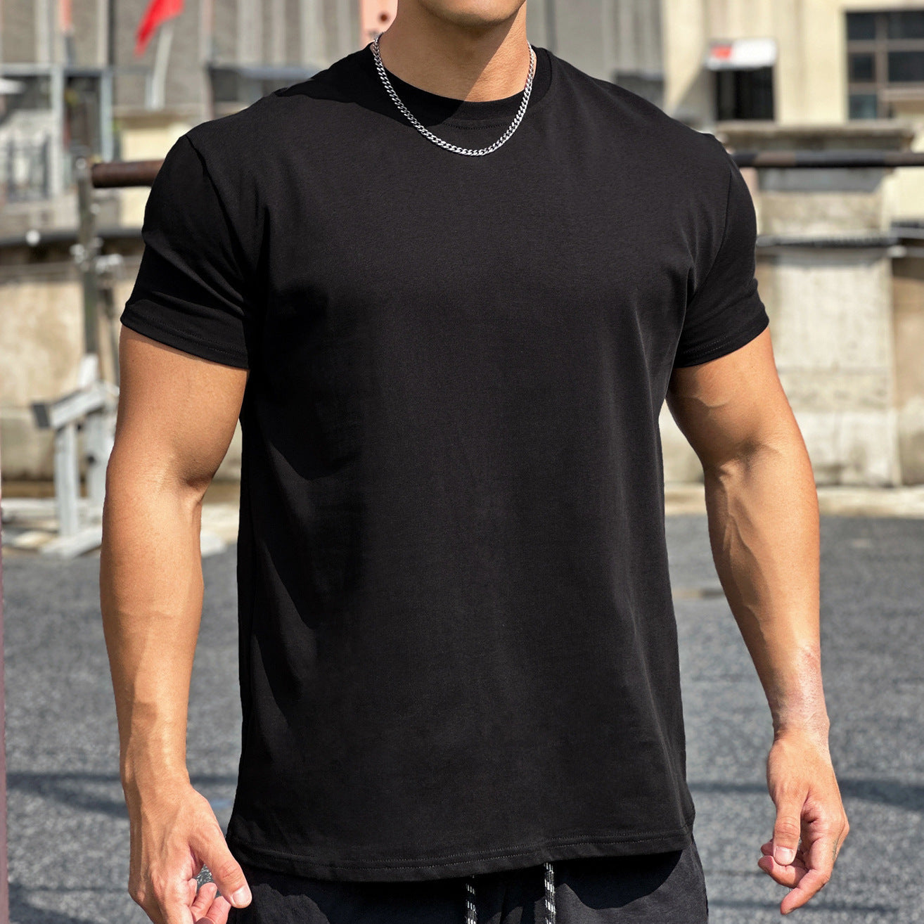 Baumwoll-Sportshirt mit Loose Fit und kurzen Ärmeln | Ideal für den Sommer