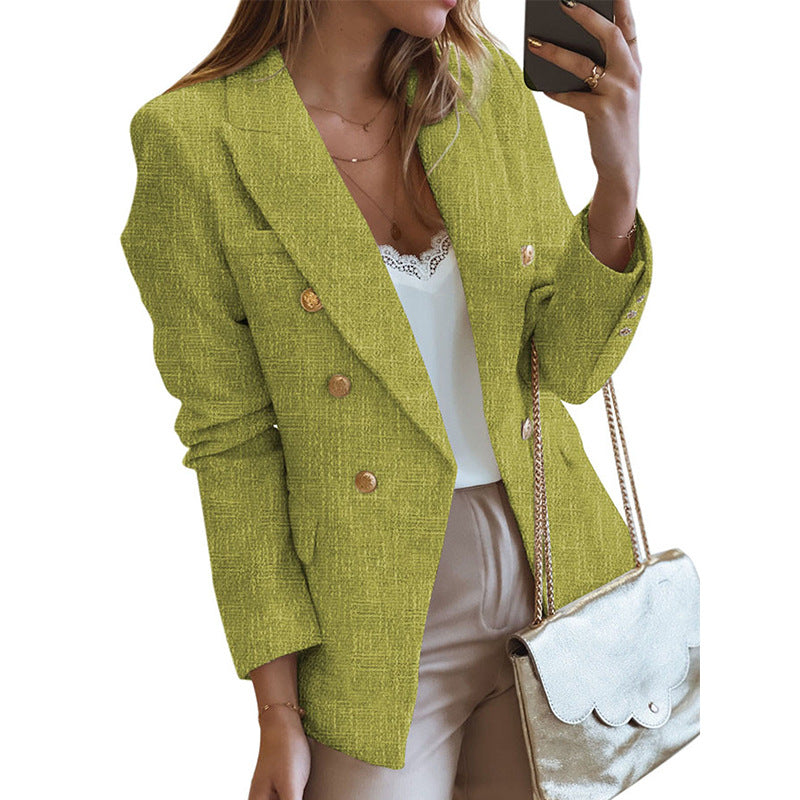 Karierter Slim Fit Anzug mit Metallknöpfen | Ideal für Frühling und Herbst