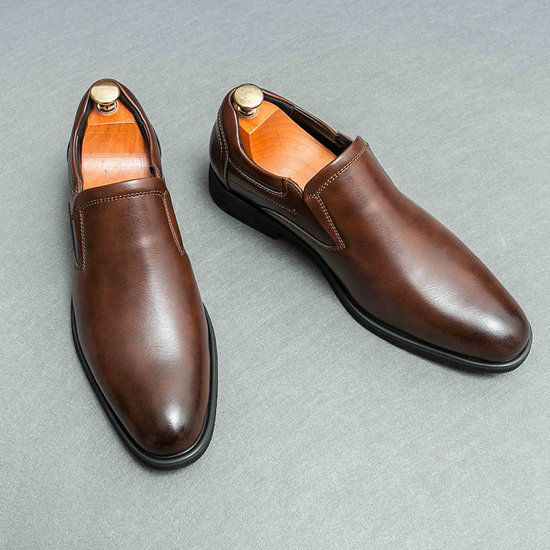 Herren Leder Slip-On Business Schuhe mit Rutschfester Gummisohle | Ideal für Alle Jahreszeiten