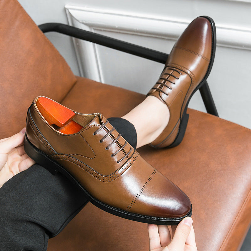 Herren Oxford Leder Business-Schuhe mit Schnürverschluss | Ideal für Alle Jahreszeiten