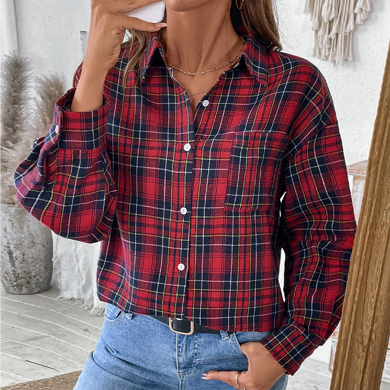 Langärmliges Karohemd mit Reverskragen als Jacke | Ideal für Herbst und Winter