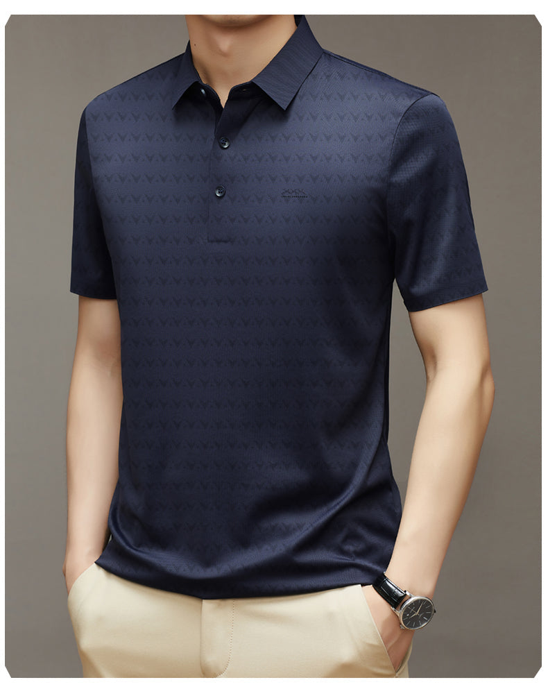 Herren Ice Silk T-Shirt mit kurzen Ärmeln Ideal für den Sommer