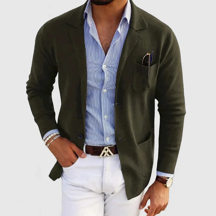 Klassischer Einreihiger Blazer für Männer Ideal für Herbst und Winter