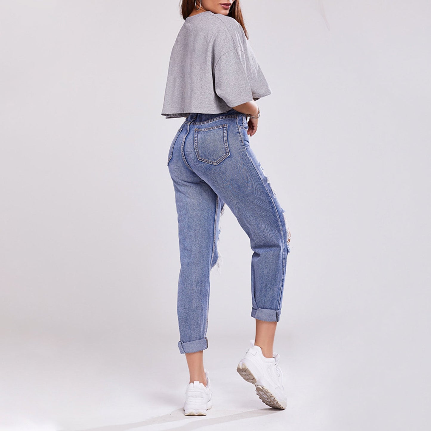 High-Waist Jeans mit Geradem Bein und Push-Up-Effekt | Ideal für Frühling und Herbst