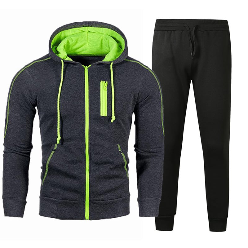 Herren Kapuzen-Cardigan-Jacke mit Langarm | Ideal für Frühling und Herbst