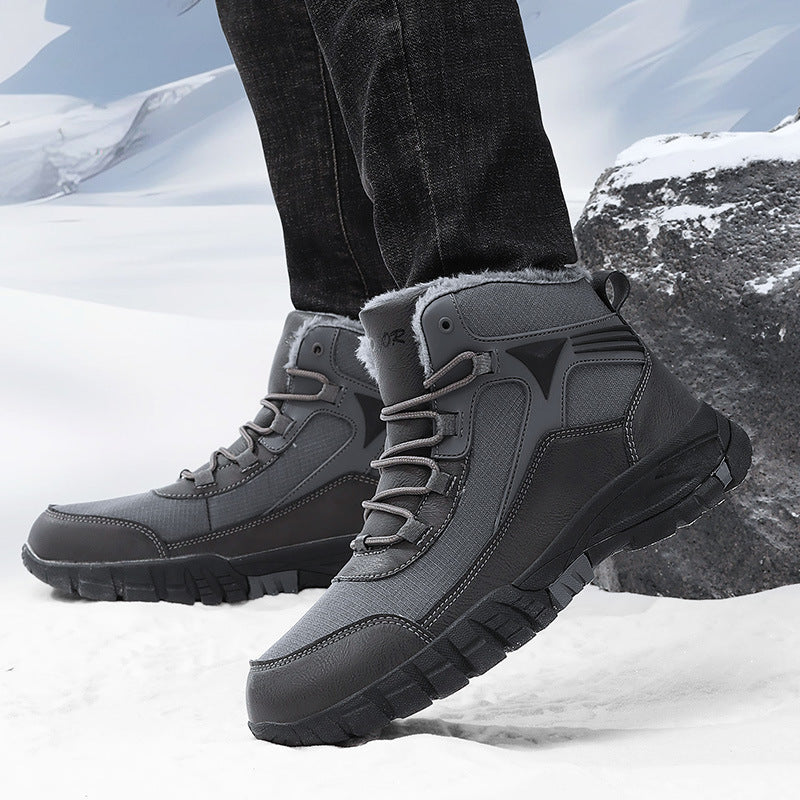Herren Wasserdichte High-Top Winterstiefel mit Isolierung | Ideal für den Winter