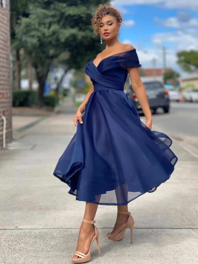 Schulterfreies Rückenfreies Party Nacht Kleid | Ideal für Abendveranstaltungen