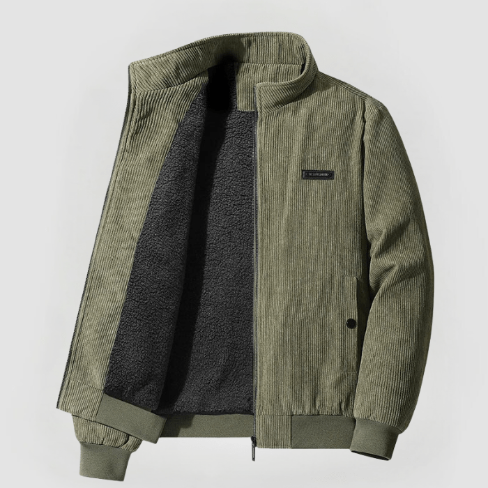 Cordjacke mit Sherpa-Futter und Praktischen Taschen I Ideal für Herbst und Winter