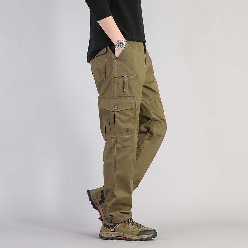 Herren Locker Geschnittene Latzhose mit Geradem Bein und Mehreren Taschen I Ideal für alle Jahreszeiten