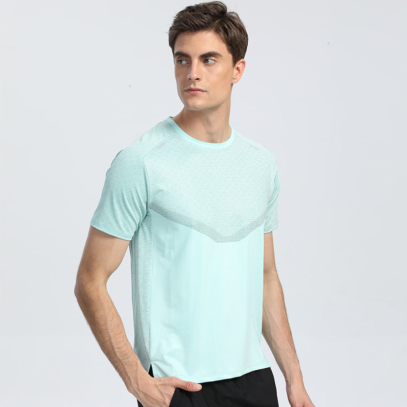 Reflektierendes Streifen-Sport-Shirt mit Schweißabsorption Ideal für Sommer