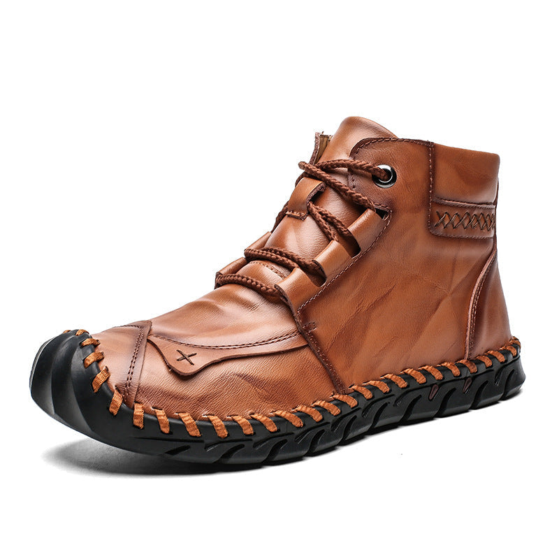 Dicksohlige Cow Split Leder Werkzeugstiefel | Ideal für Herbst und Winter