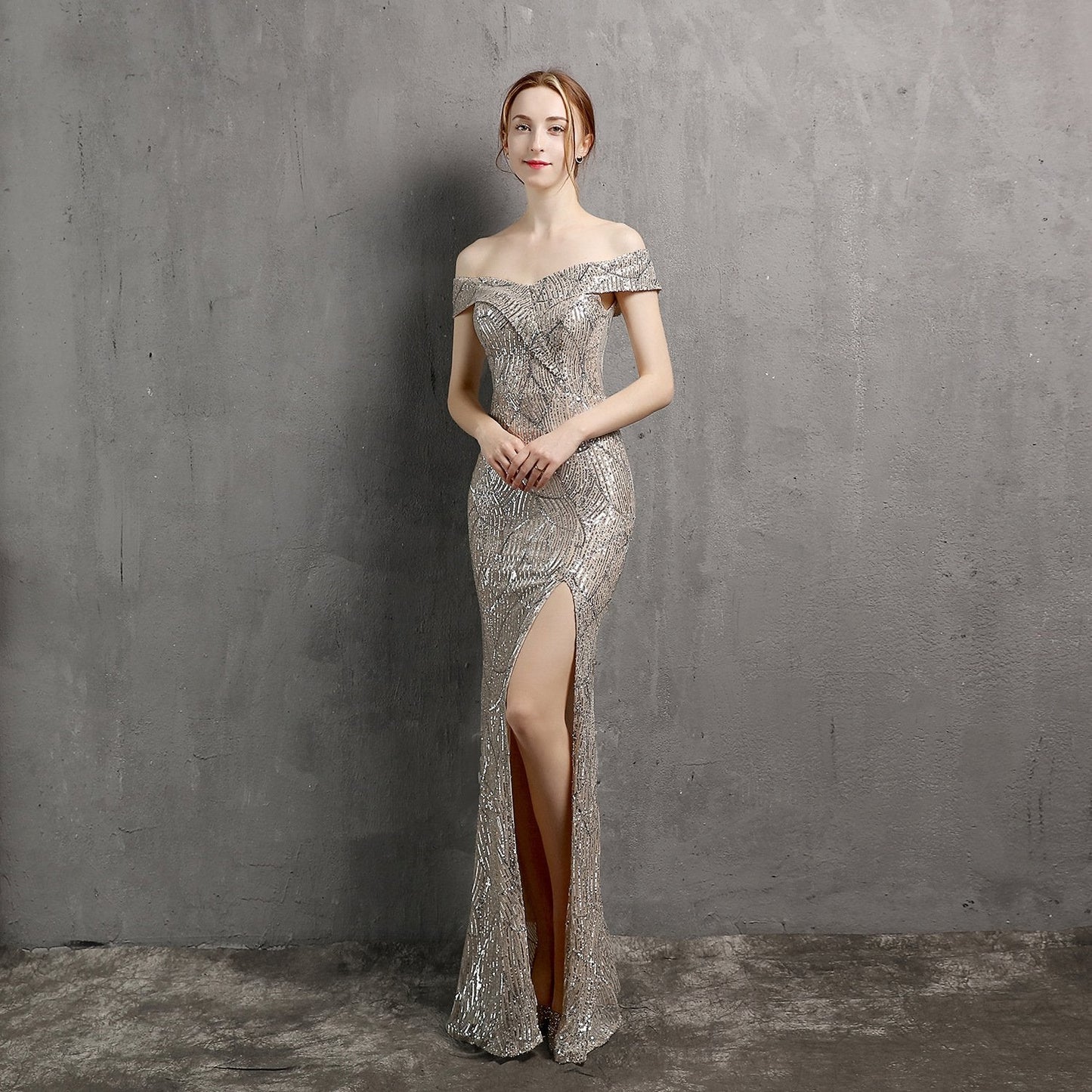 Elegantes Abendkleid mit Fließender Silhouette | Ideal für Frühling und Sommer
