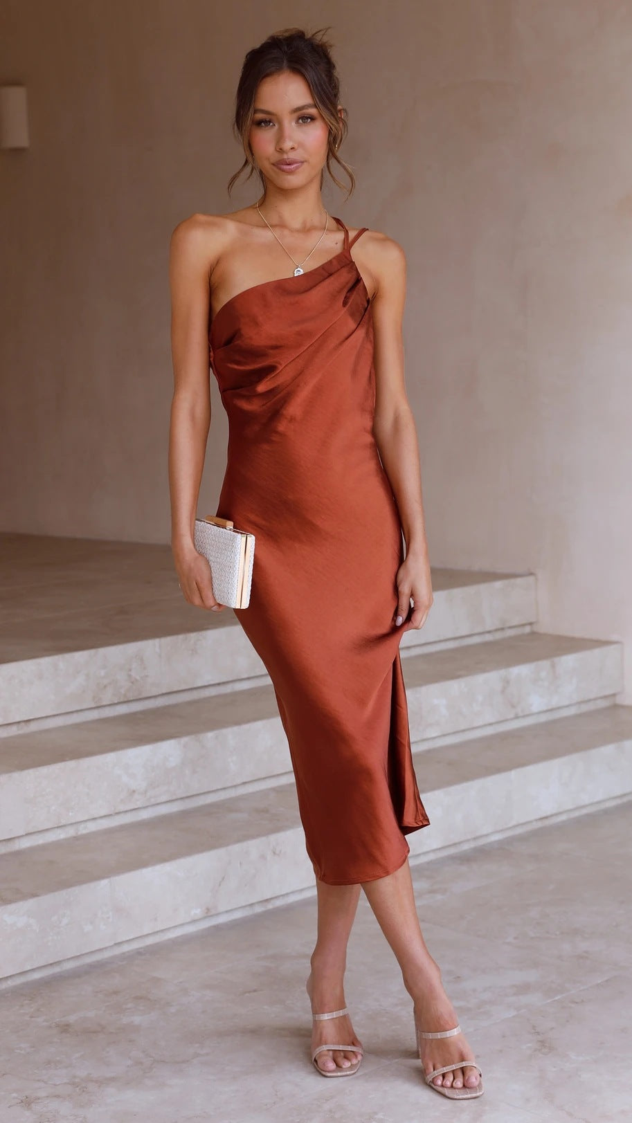 Midikleid mit Schnürung am Rücken in Schlanker Passform | Ideal für Frühling und Sommer