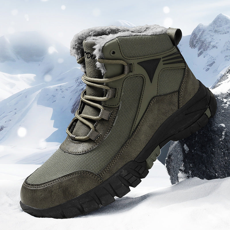 Herren Wasserdichte High-Top Winterstiefel mit Isolierung | Ideal für den Winter