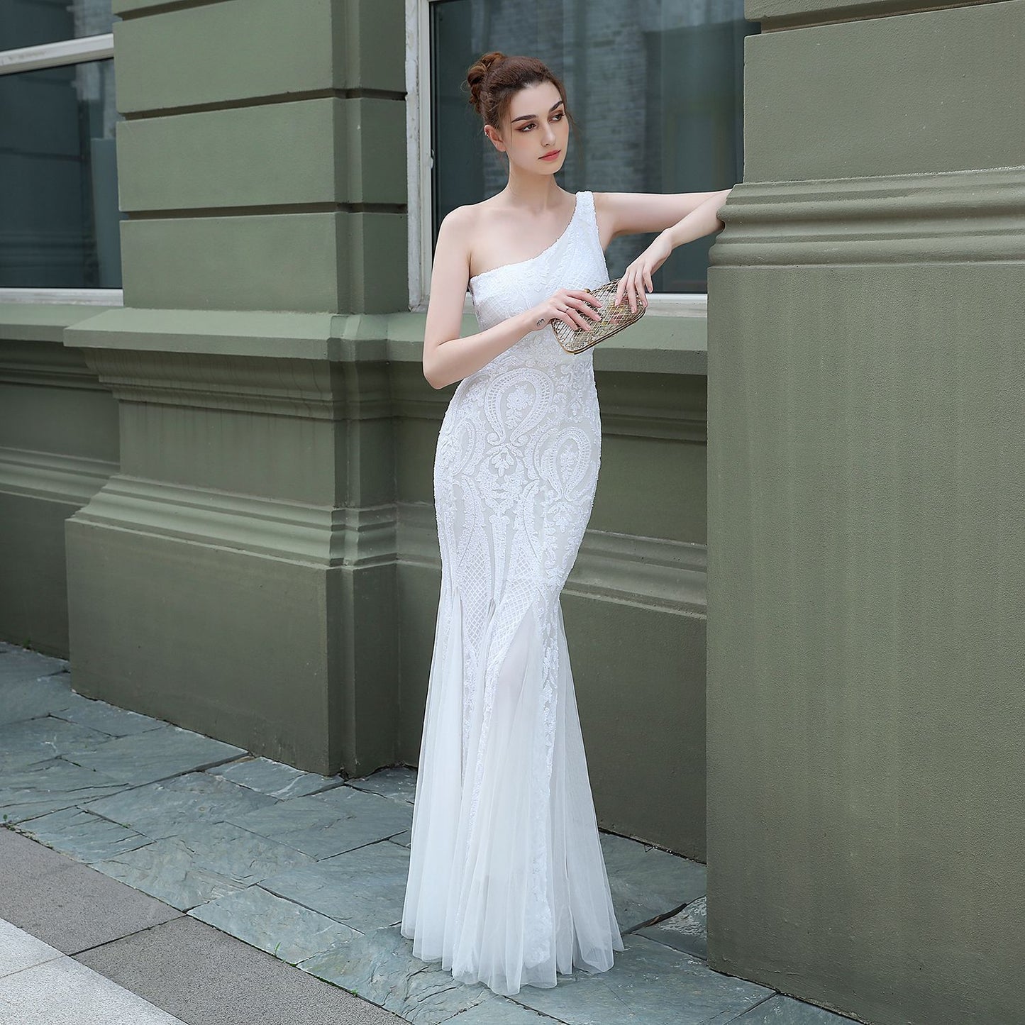 Rückenfreies Fischschwanz-Abendkleid mit Taillendetail | Ideal für alle Jahreszeiten