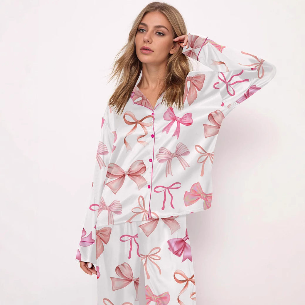 Bedrucktes Langarm-Pyjama Set mit Knöpfen | Ideal für Frühling und Herbst