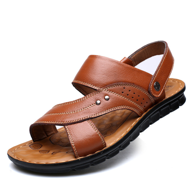 Leder Back Strap Sandalen mit Rutschfester Sohle | Ideal für den Sommer