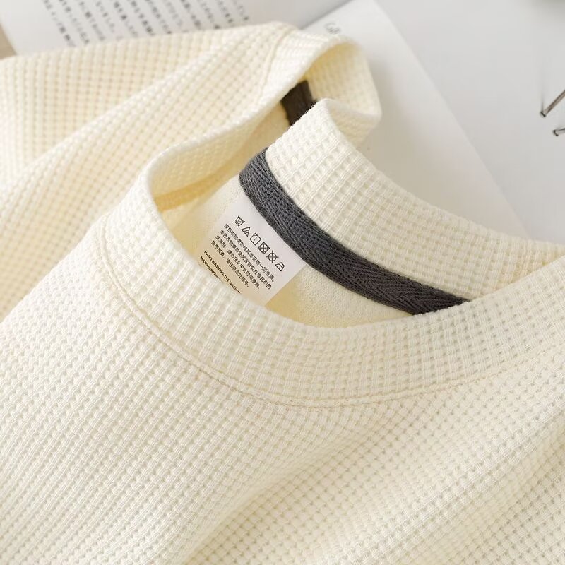 Waffelstrick-Halbarm-Pullover | Ideal für den Sommer