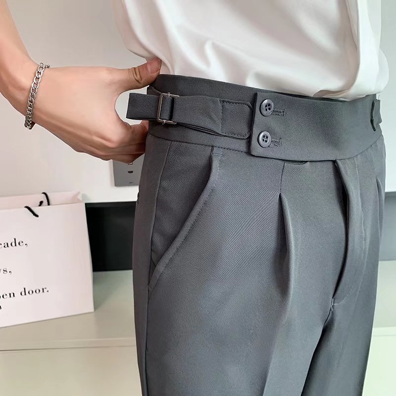 Herren Hochtaillierte Hosen mit Geradem Bein I Ideal für Frühling und Herbst