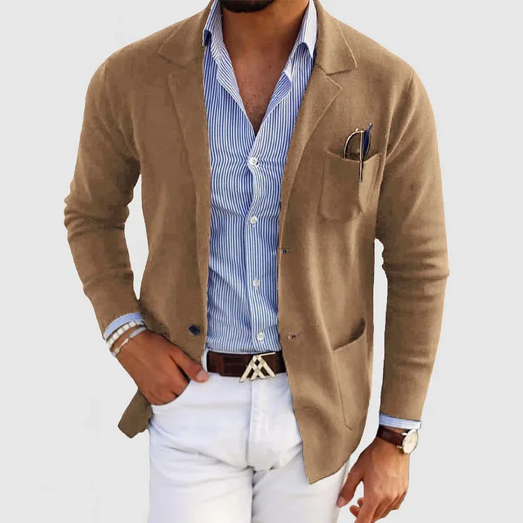 Klassischer Einreihiger Blazer für Männer Ideal für Herbst und Winter