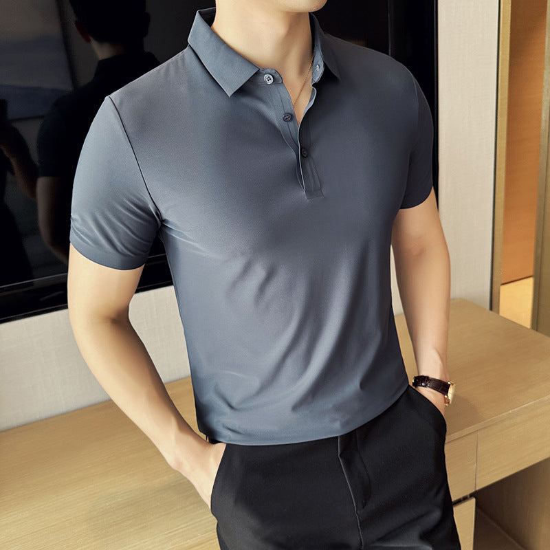 Nahtloses Slim-Fit T-Shirt in Uni-Farbe | Ideal für den Sommer
