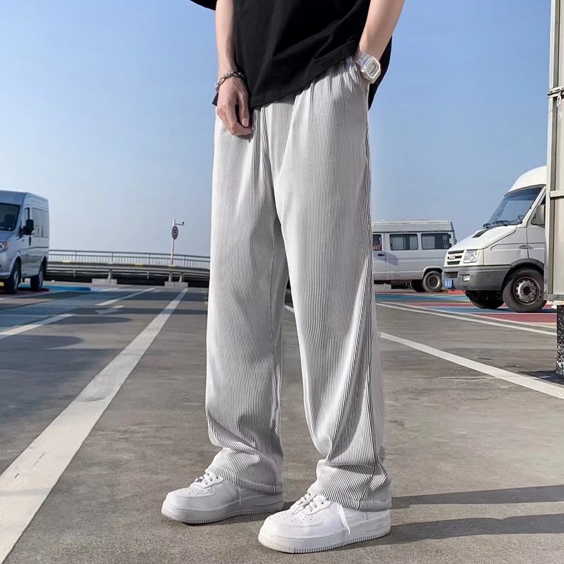 Herren Leichte Weite Gerade Hosen mit Mittelhoher Taille I Ideal für Frühling und Sommer