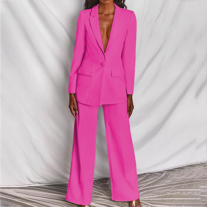 Damen Blazer- und Hosen-Set Ideal für Frühling und Herbst