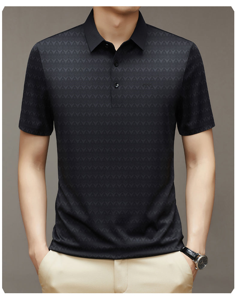Herren Ice Silk T-Shirt mit kurzen Ärmeln Ideal für den Sommer