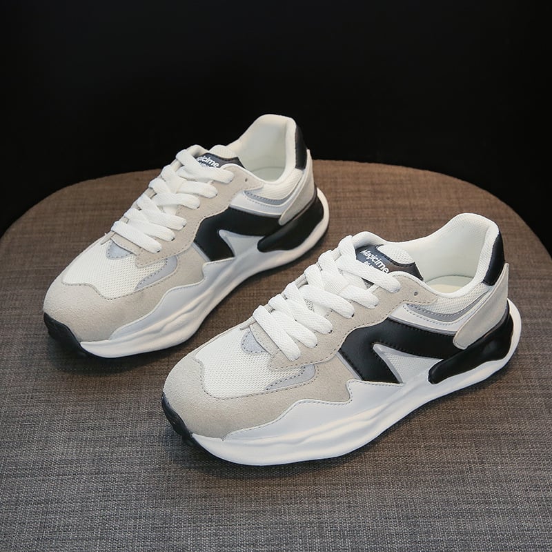 Damen Atmungsaktive Weiße Schuhe mit Plateauabsatz | Ideal für den Herbst