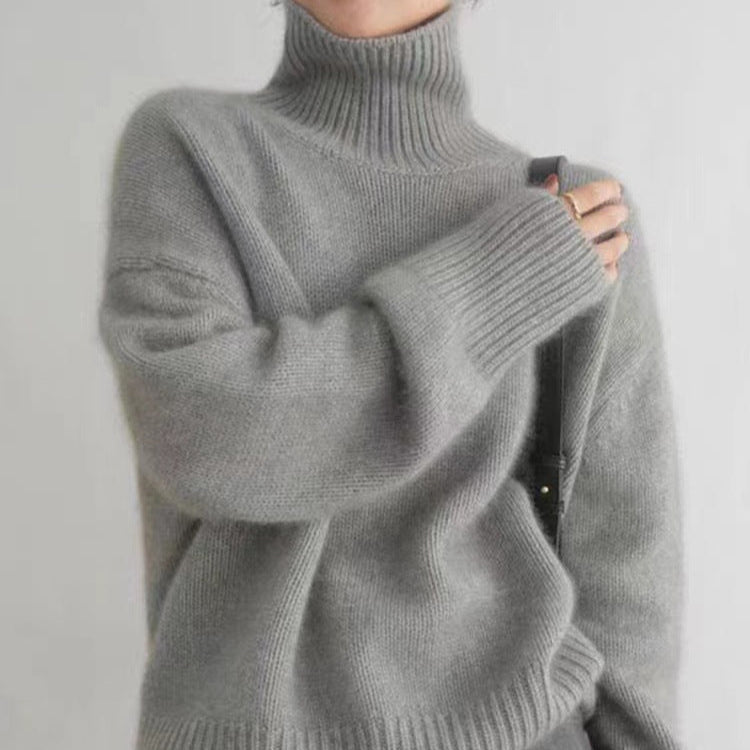 Damen dicker Rollkragenpullover | Ideal für Herbst und Winter