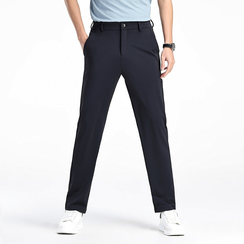 Herren Elastische Eis-Seide Hosen Ideal für den Frühling