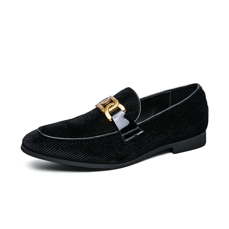 Herren Plus Size Cordhosen-Leder Schuhe mit Spitzzehen | Ideal für Alle Jahreszeiten