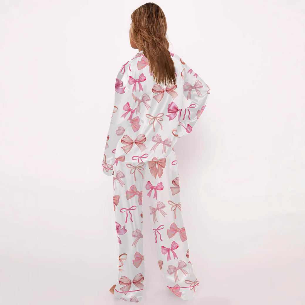 Bedrucktes Langarm-Pyjama Set mit Knöpfen | Ideal für Frühling und Herbst