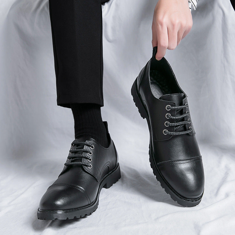 Herren Drei-Teilige Leder Business Schuhe mit Rundspitze | Ideal für Alle Jahreszeiten