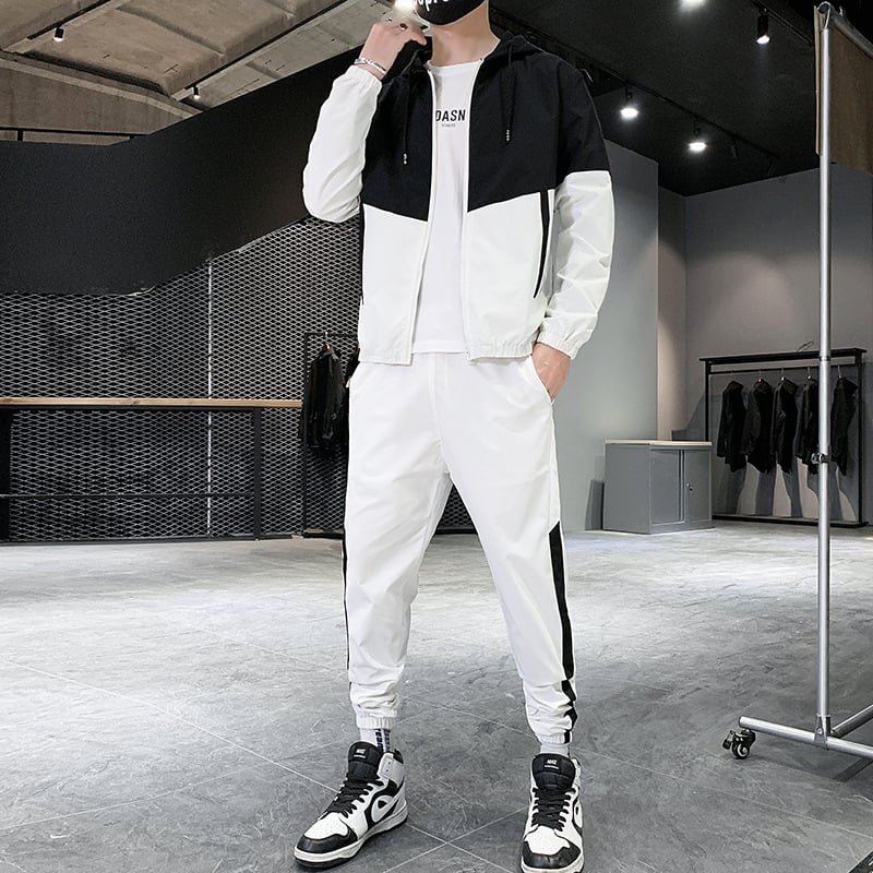 Zwei-teiliger Kapuzen-Cardigan Tracksuit | Ideal für Alle Jahreszeiten