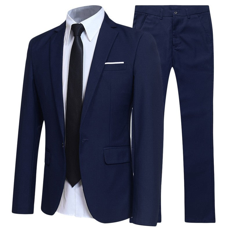 Herren Slim Fit Zwei-Teile Anzug mit Reverskragen | Ideal für Alle Jahreszeiten