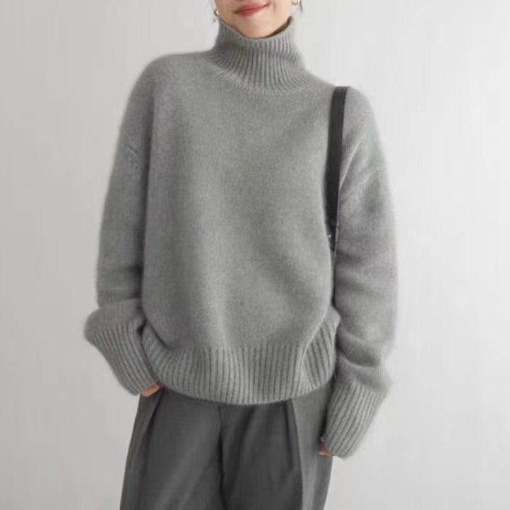 Damen dicker Rollkragenpullover | Ideal für Herbst und Winter