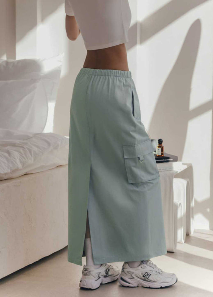 Rock mit Hohem Bund, Kordelzug und Taschen | Ideal für Frühling und Sommer