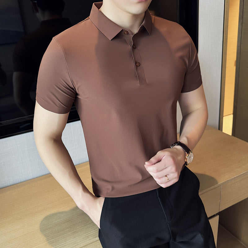 Nahtloses Slim-Fit T-Shirt in Uni-Farbe | Ideal für den Sommer