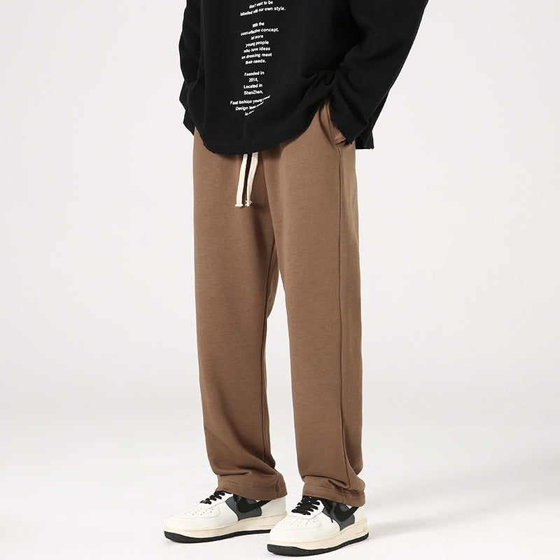 Herren Locker Geschnittene Baumwollhose mit Mittlerer Taille | Ideal für Frühling und Herbst