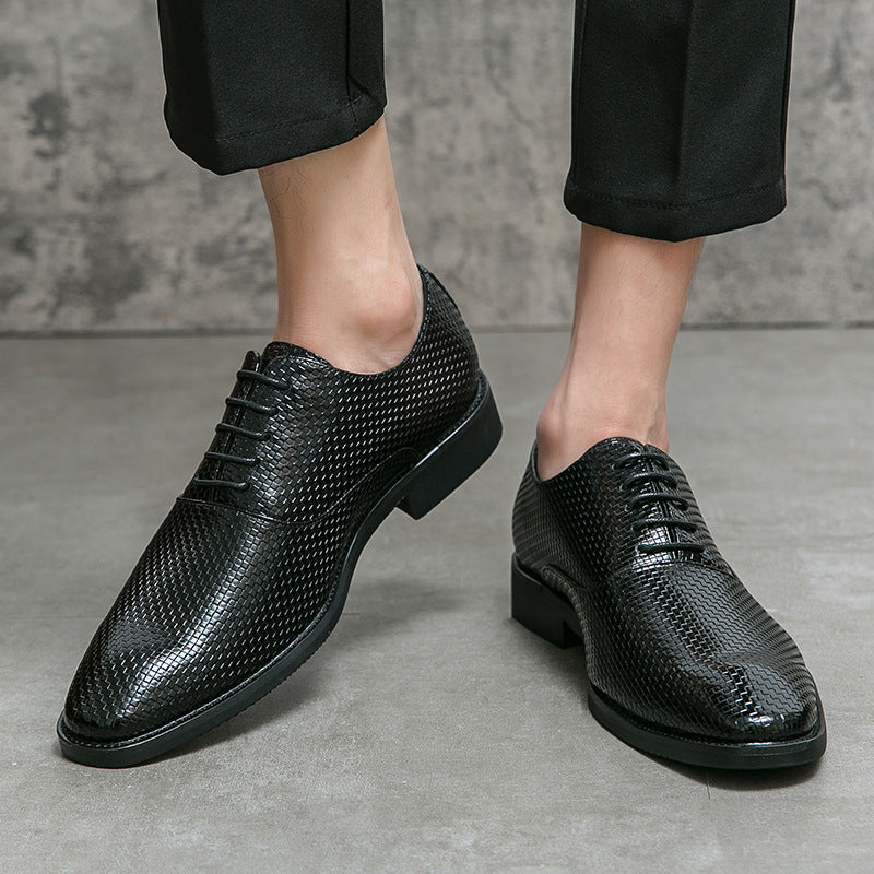 Herren Leder Business Schnürschuhe mit Spitzem Zeh | Ideal für Frühling Sommer und Herbst