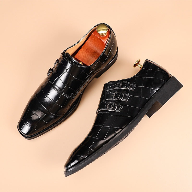 Herren Atmungsaktive Slipper aus PU-Leder mit Gummisohle | Ideal für alle Jahreszeiten