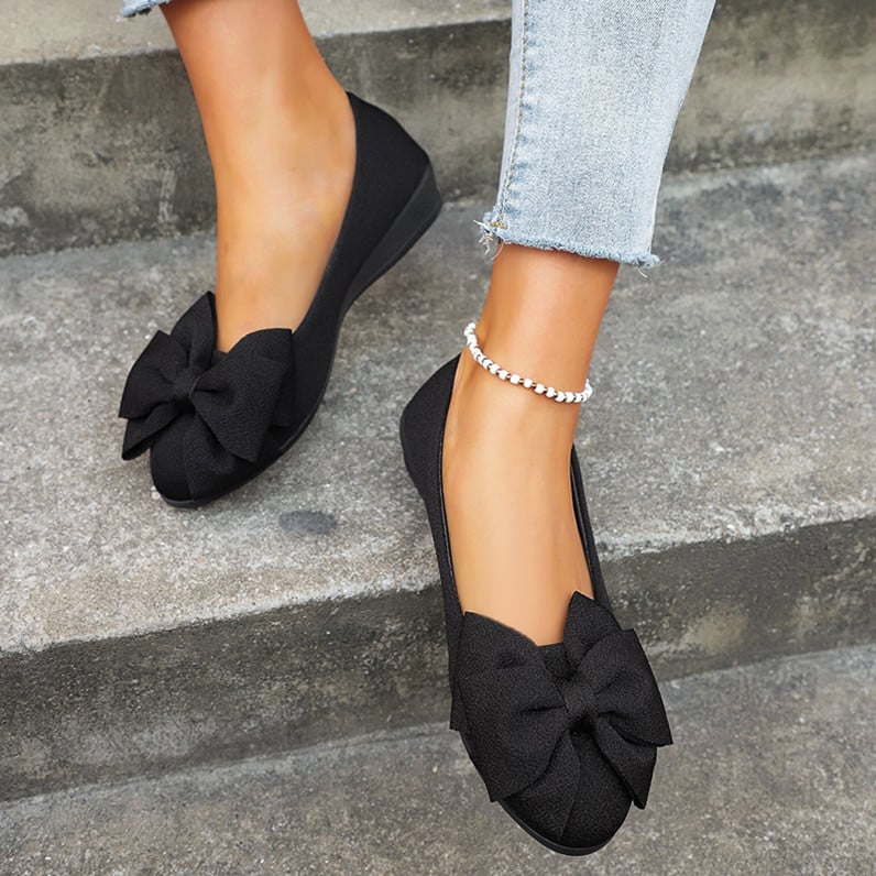 Slip-On Loafer mit Schleife und Rundkappe | Ideal für alle Jahreszeiten