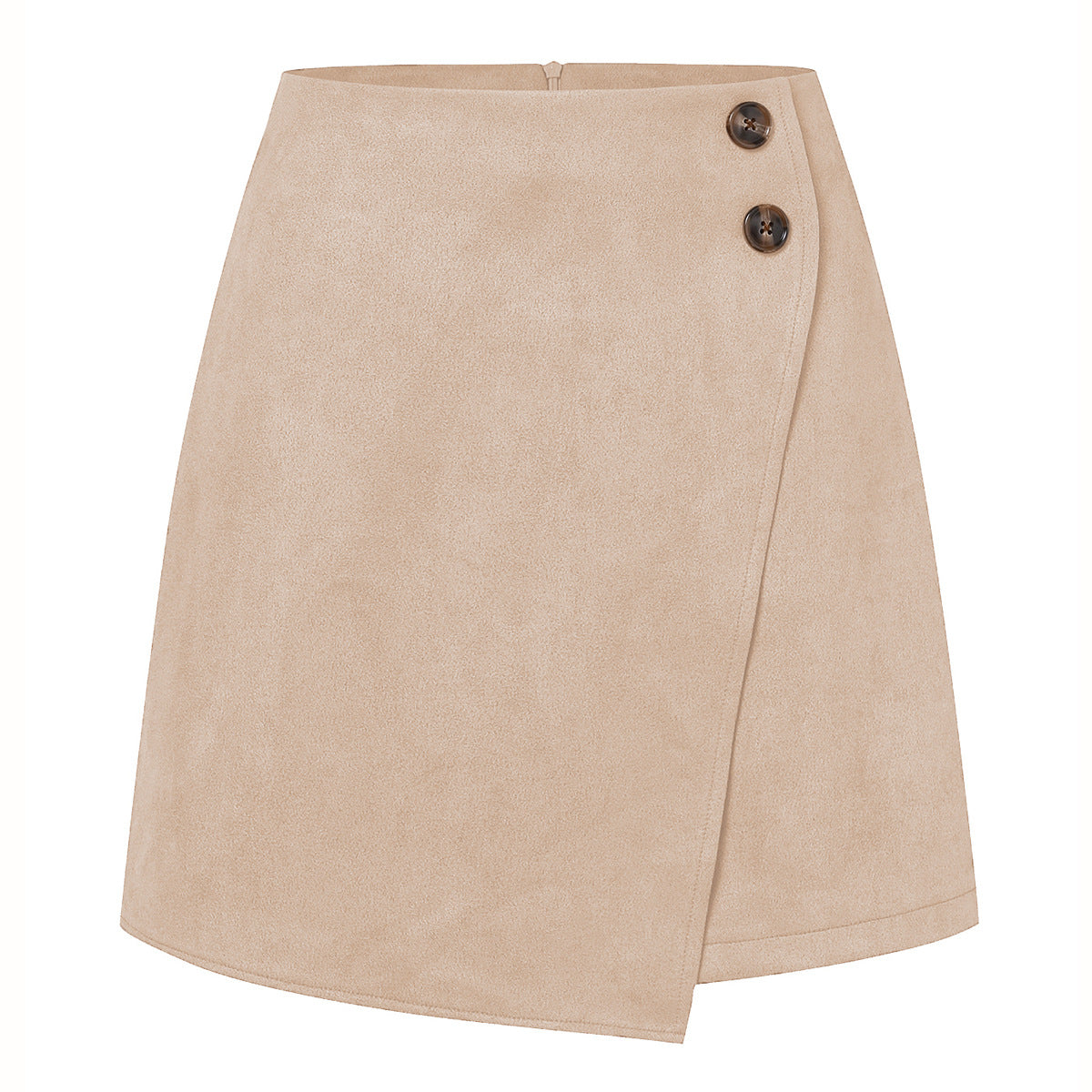 Chice Suede High-Waist Asymmetrische Kurzrock | Ideal für Herbst und Winter
