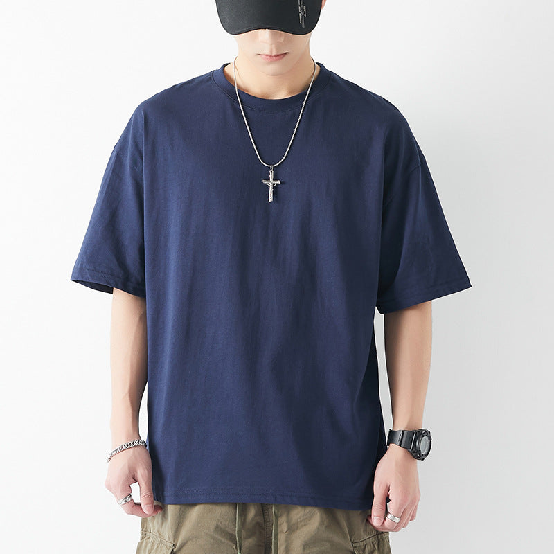 Schweres Kurzarm Baumwoll-T-Shirt Ideal für den Sommer