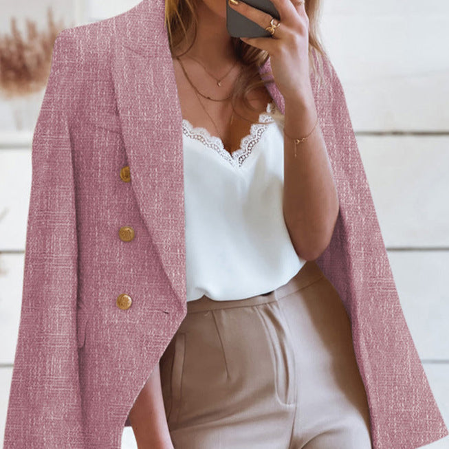 Karierter Slim Fit Anzug mit Metallknöpfen | Ideal für Frühling und Herbst