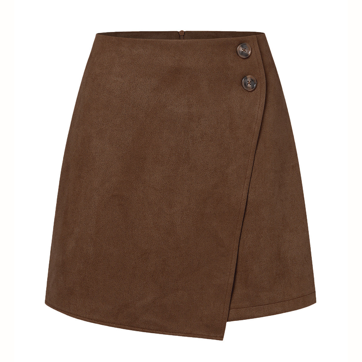 Chice Suede High-Waist Asymmetrische Kurzrock | Ideal für Herbst und Winter