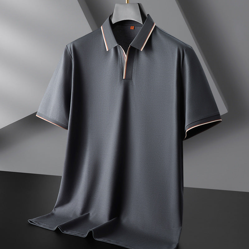 Kontrastfarbenes V-Ausschnitt-Shirt mit Kurzen Ärmeln | Ideal für den Sommer