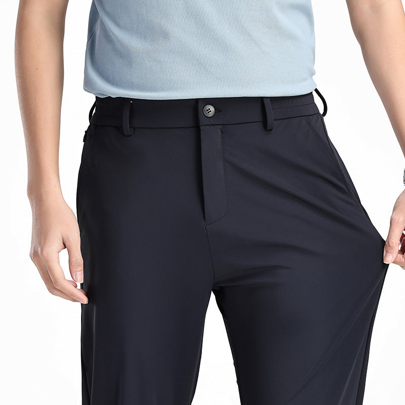 Herren Elastische Eis-Seide Hosen Ideal für den Frühling