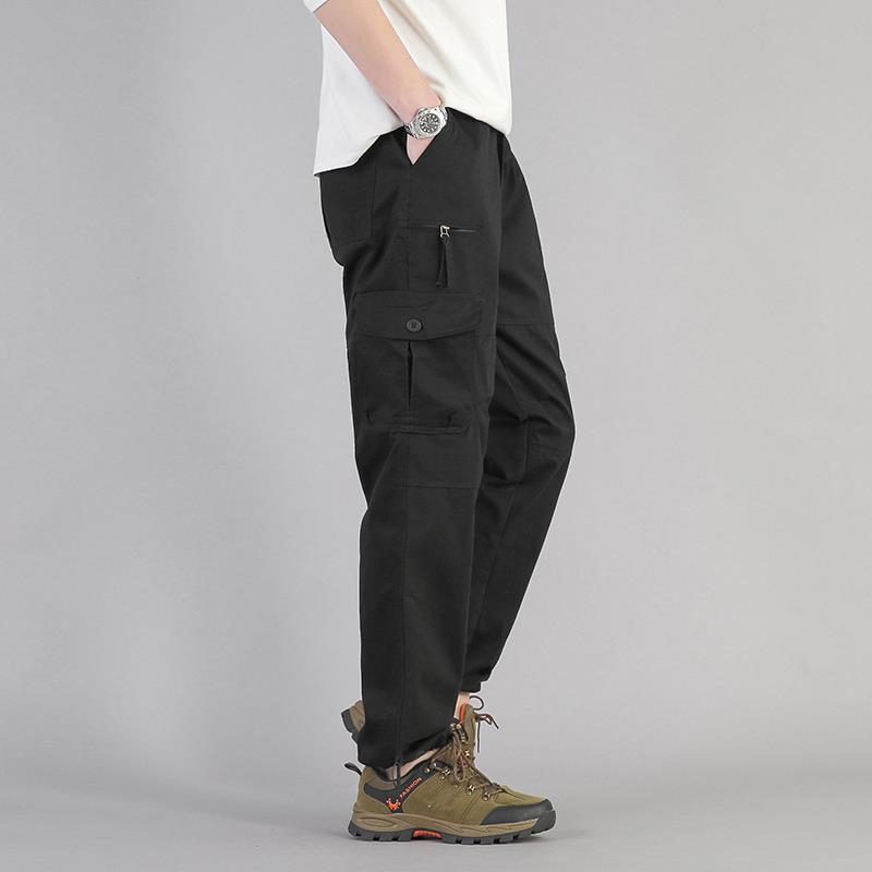 Herren Locker Geschnittene Latzhose mit Geradem Bein und Mehreren Taschen I Ideal für alle Jahreszeiten